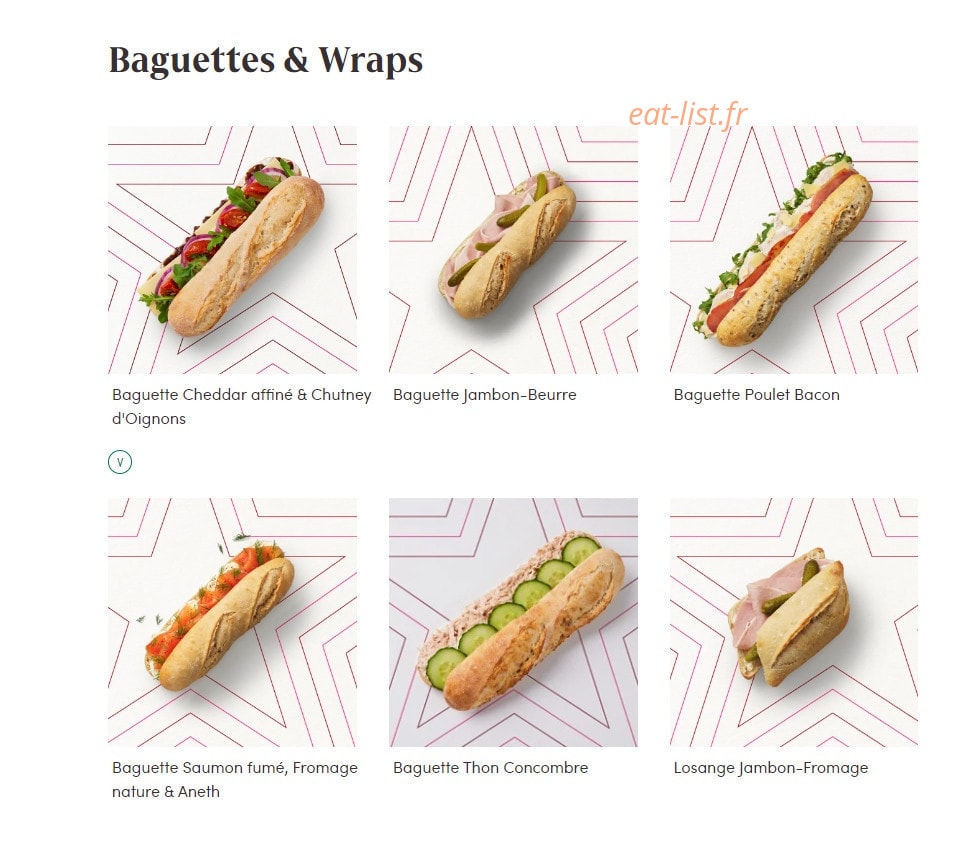 Pret A Manger — carte page 9