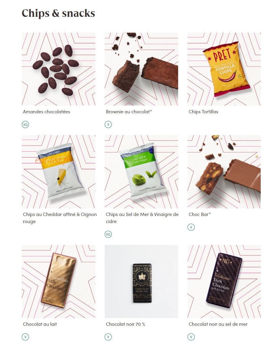 Pret A Manger — carte page 22