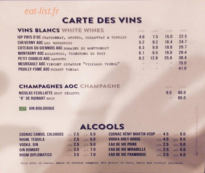 Relais Madeleine — carte page 2