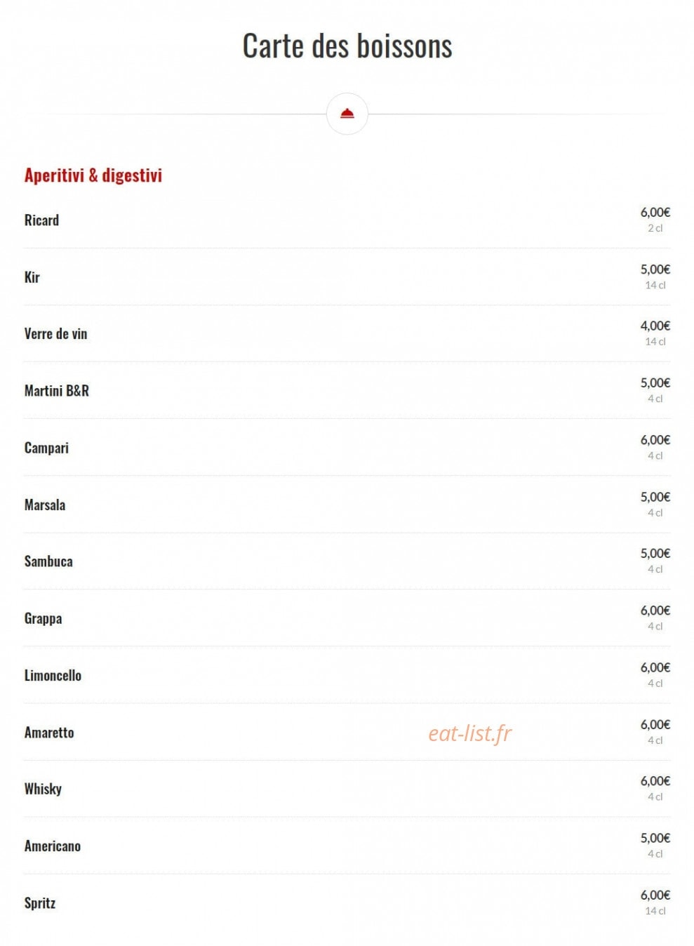Restaurant Amalfi — carte page 6