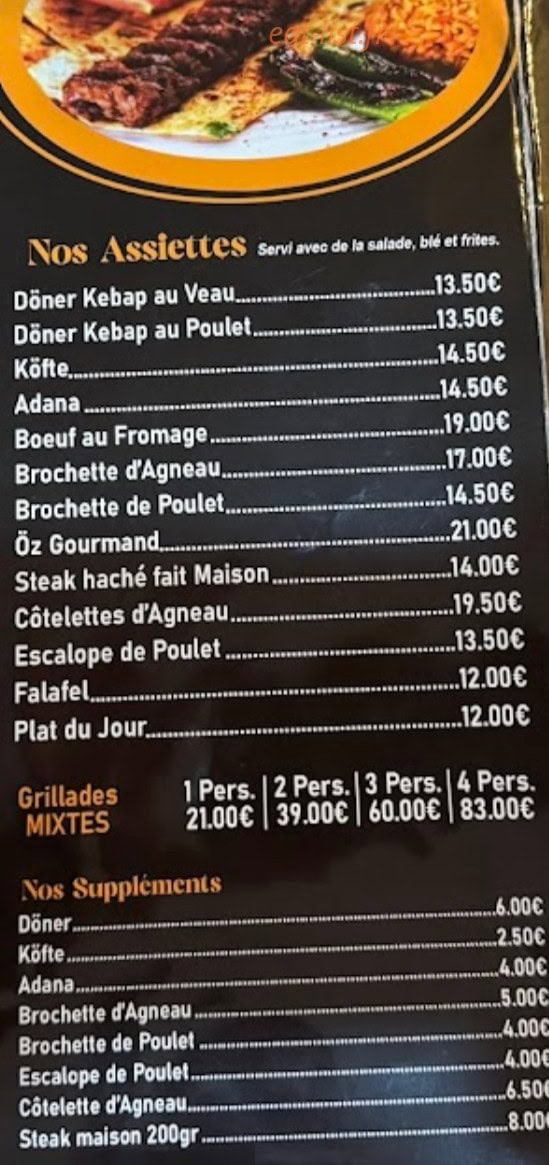 Restaurant Öz — carte page 3