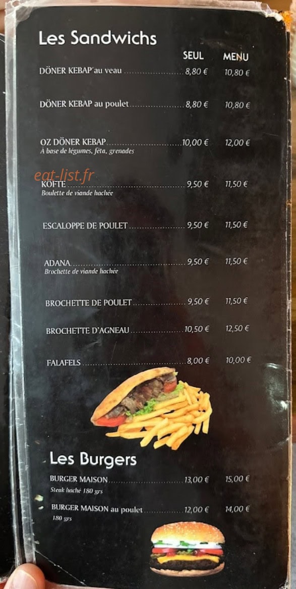 Restaurant Öz — carte page 4