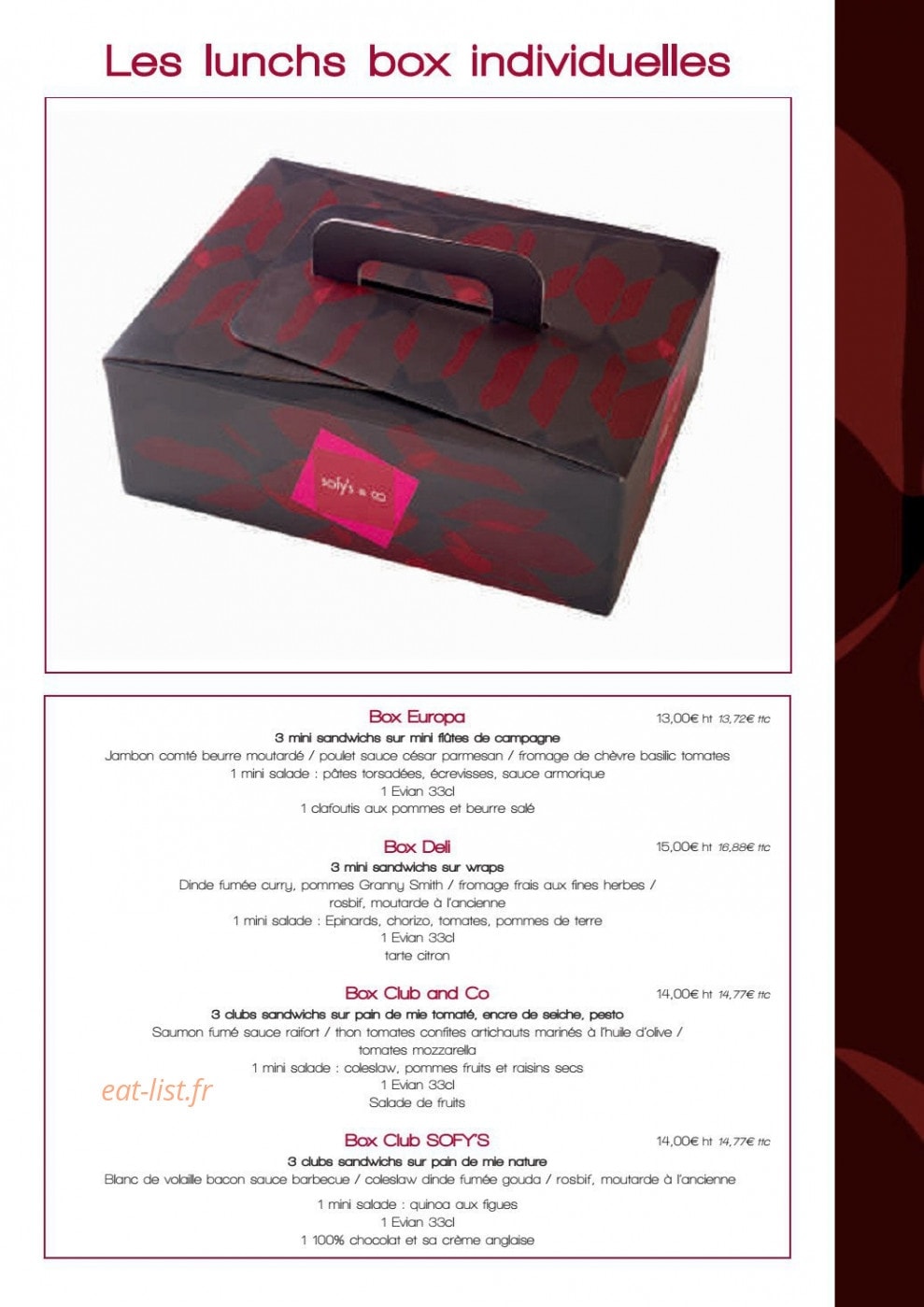 Sofy's — carte page 6