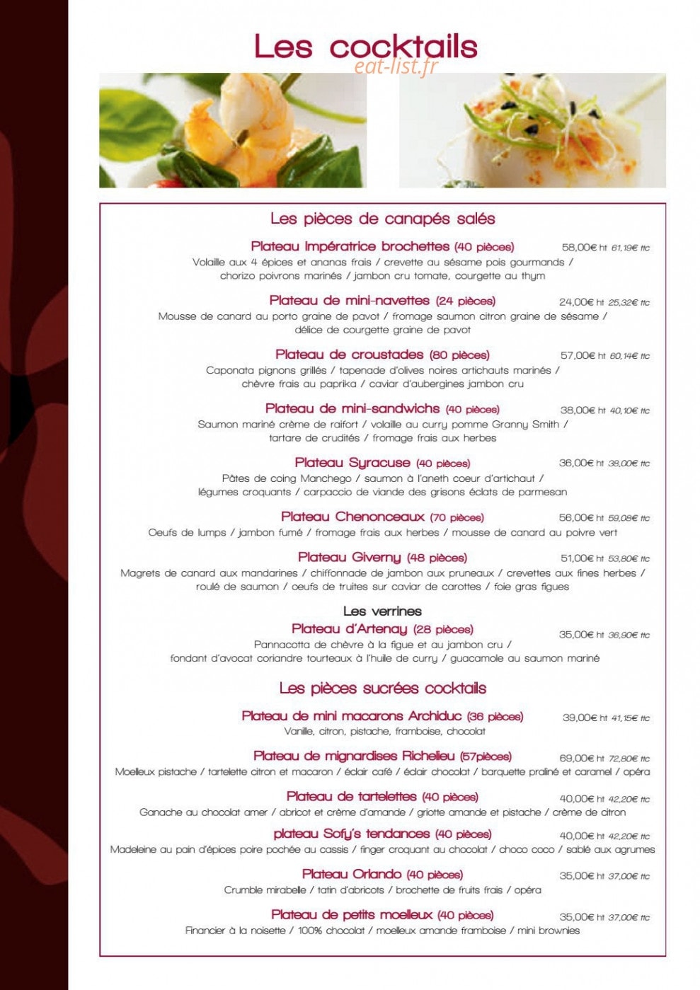 Sofy's — carte page 8