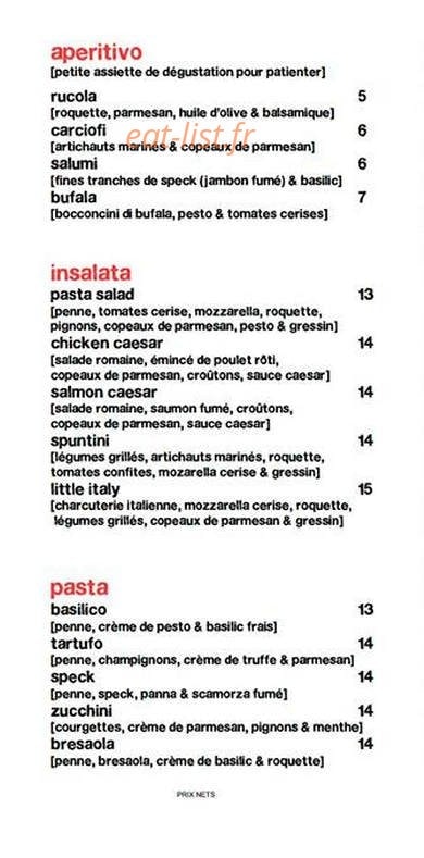 Spezia Piadina & Co — carte page 1