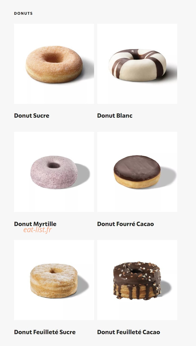 Starbucks Coffee — carte page 5