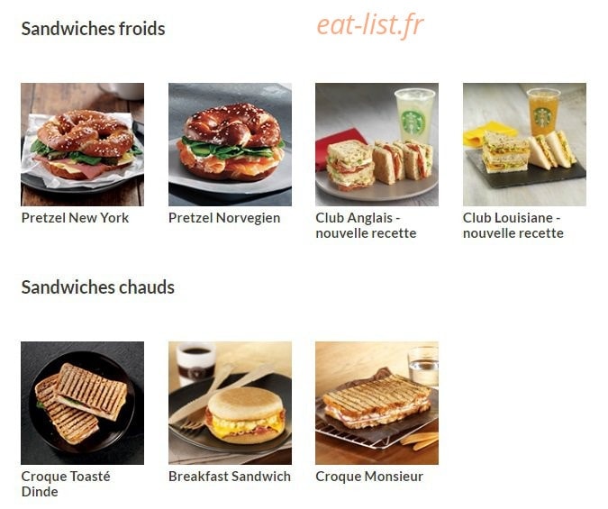 Starbucks Coffee — carte page 4