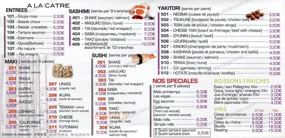 Sushi Da — carte page 5