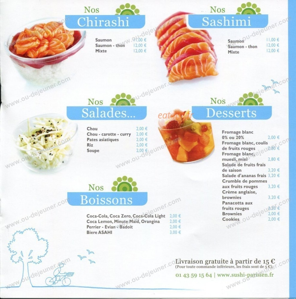 Sushi Parisien — carte page 6