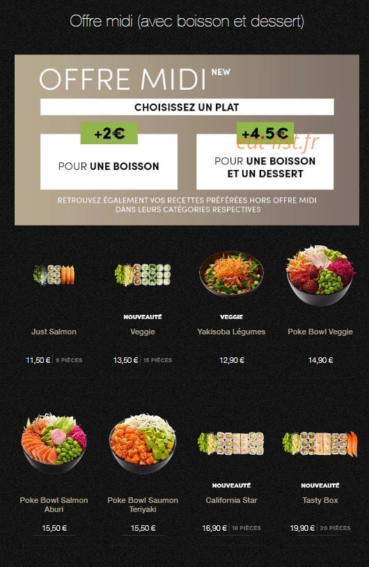 Sushi Shop — carte page 10