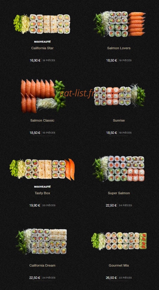 Sushi Shop — carte page 5