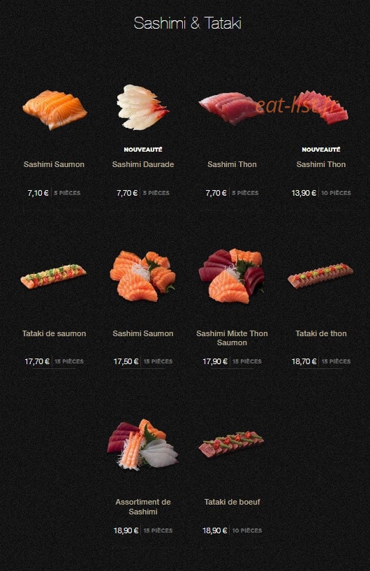 Sushi Shop — carte page 23