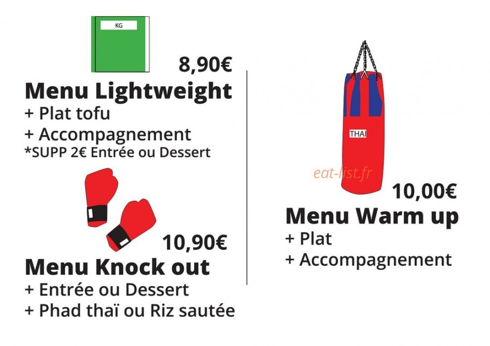 Thai boxing — carte page 2