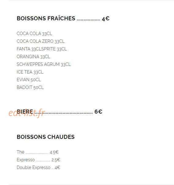 The Kitchen — carte page 5