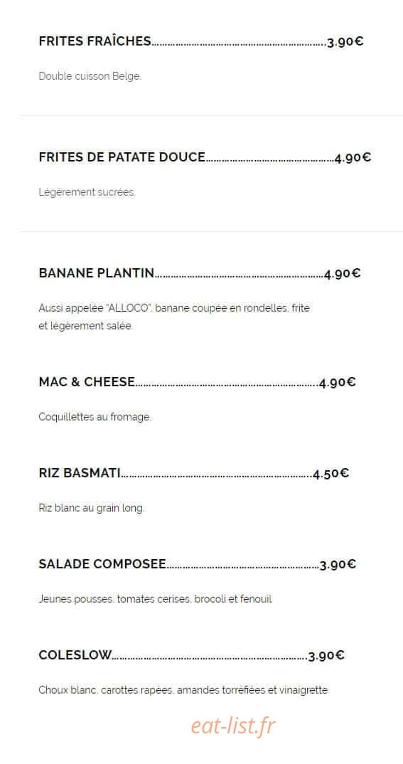 The Kitchen — carte page 4