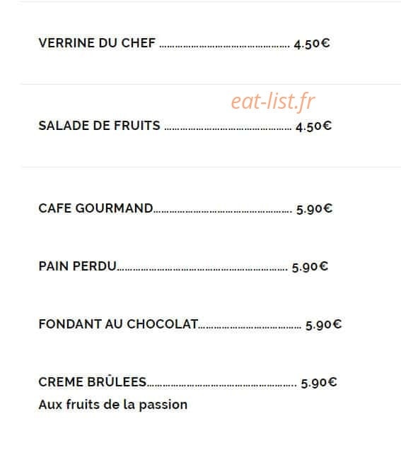 The Kitchen — carte page 6