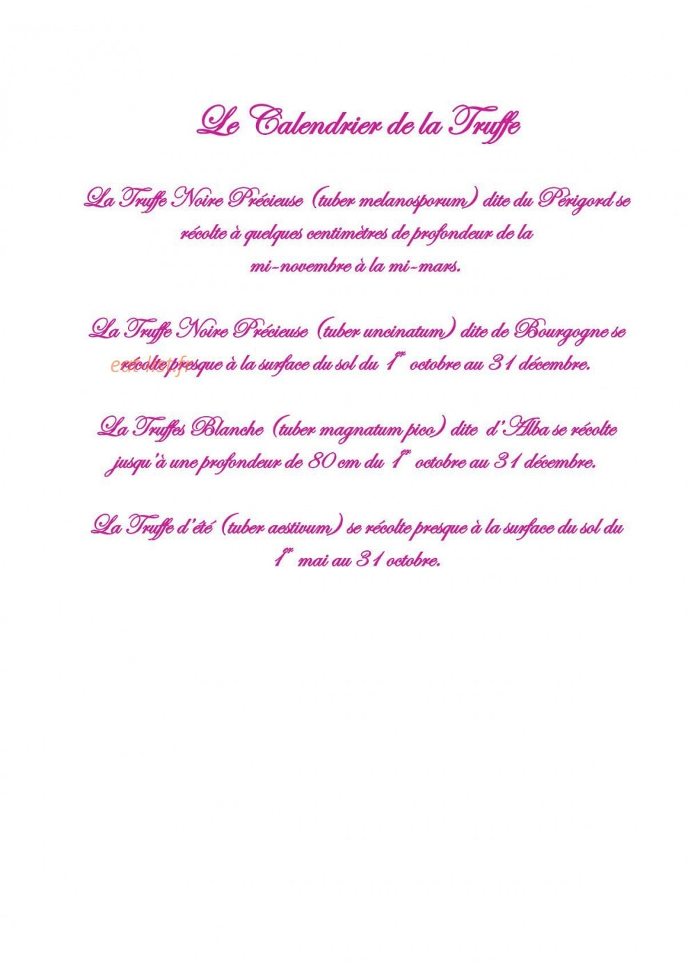 Truffes Folies — carte page 10