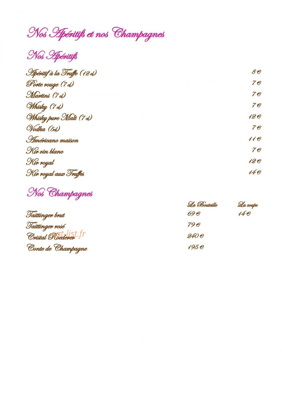 Truffes Folies — carte page 7