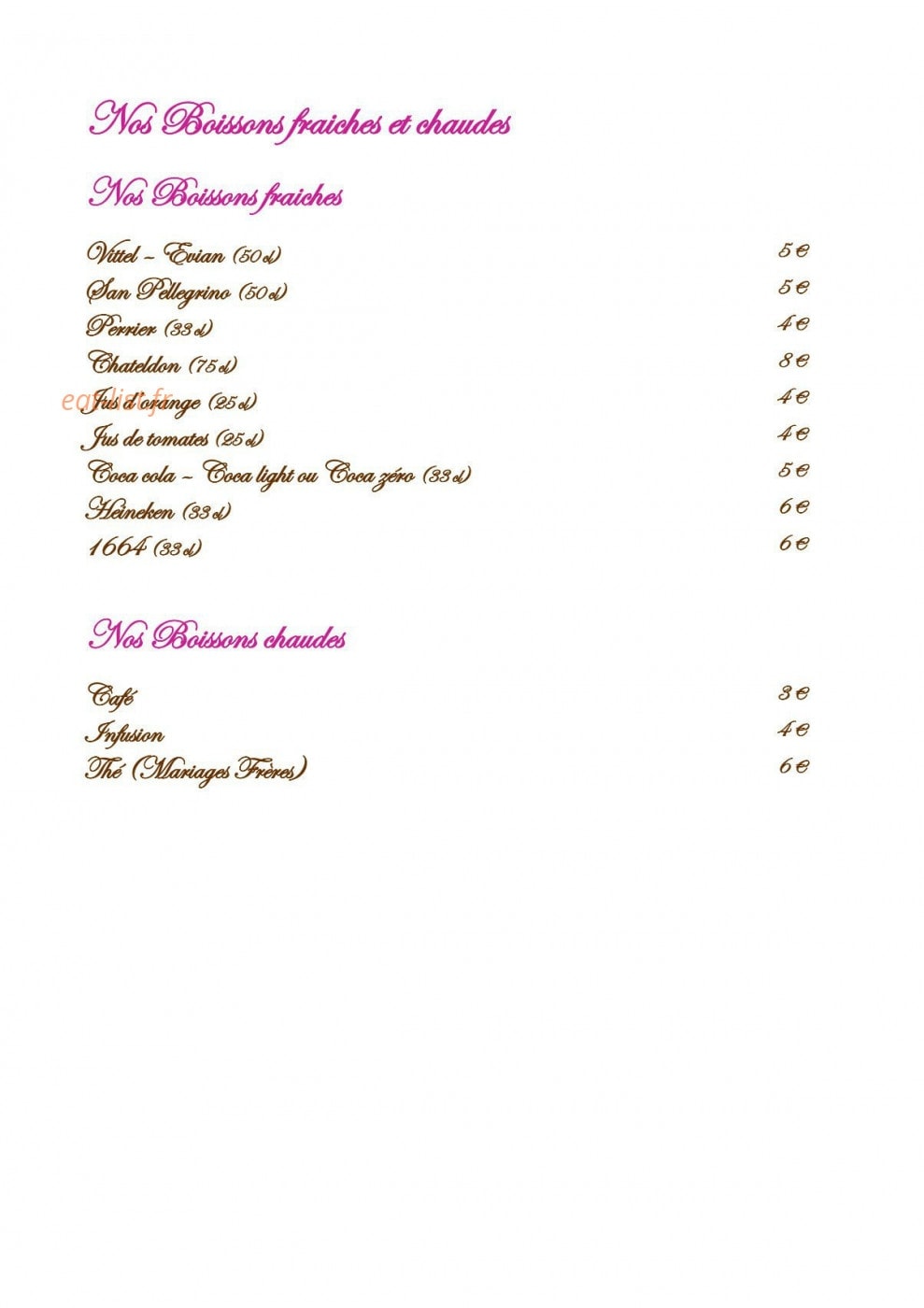 Truffes Folies — carte page 9