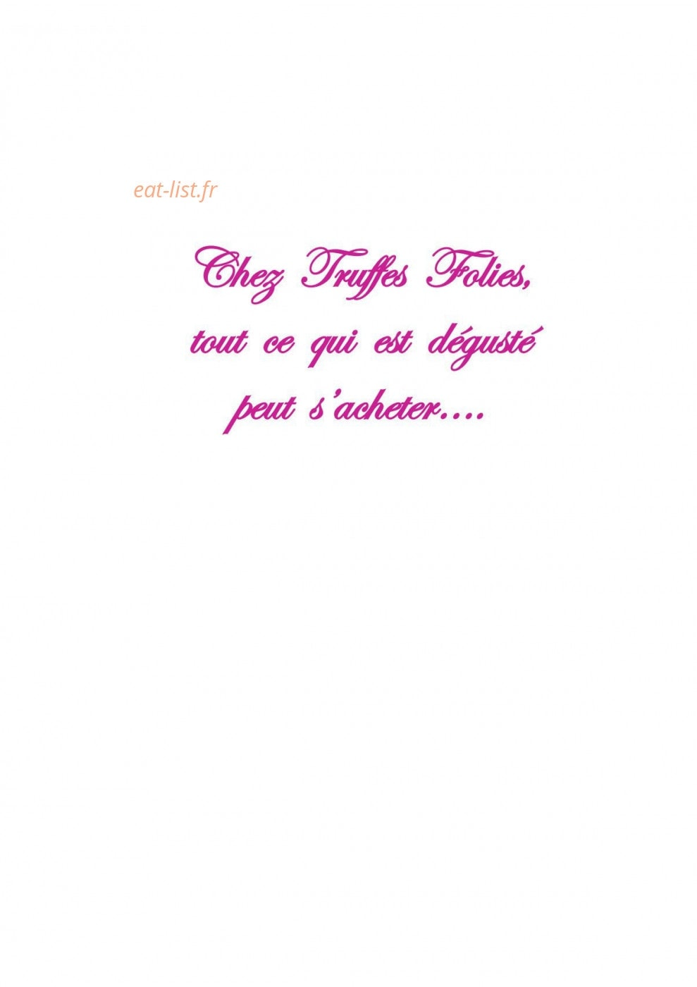 Truffes Folies — carte page 12