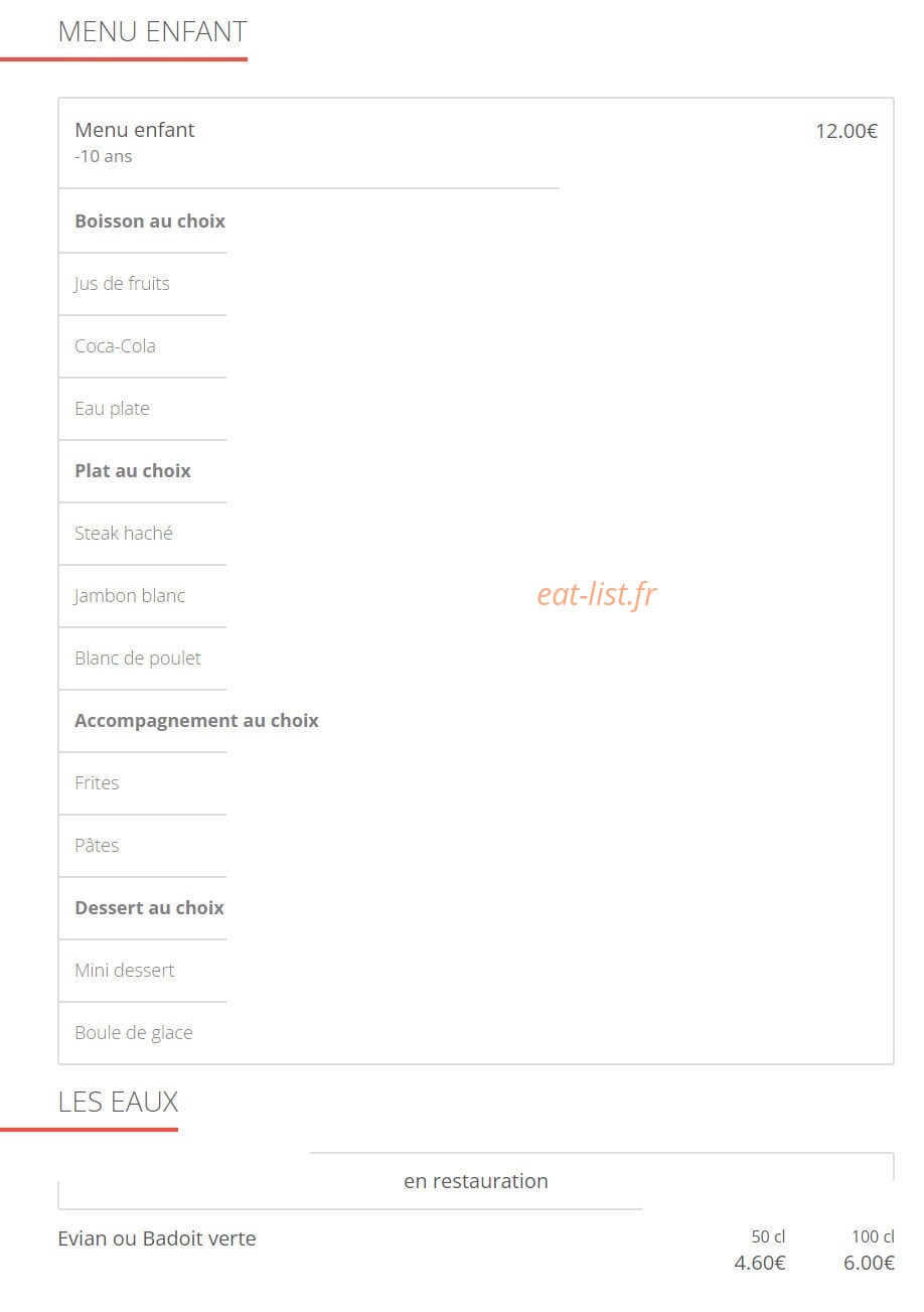 Un Bistrot en Ville — carte page 4