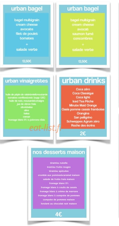 Urban salad bar — carte page 2