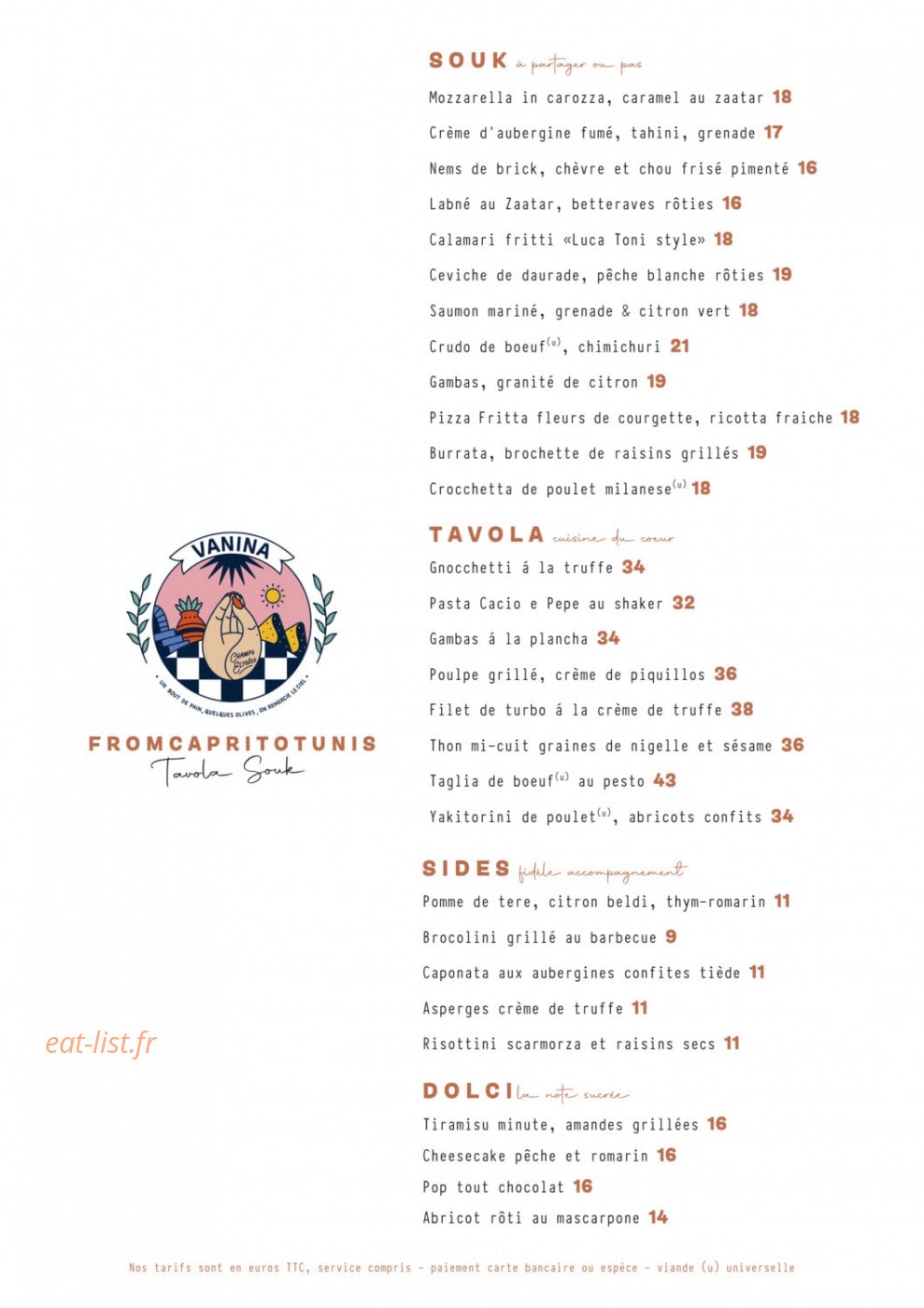 Vanina — carte page 1
