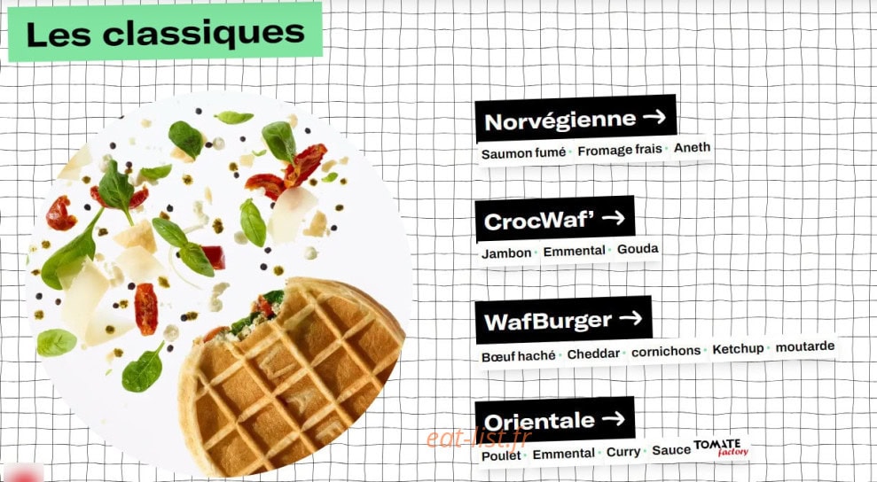 Waffle Factory — carte page 1