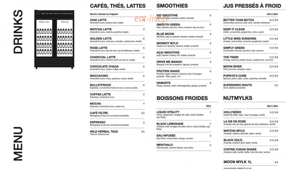 Wild & The Moon — carte page 2