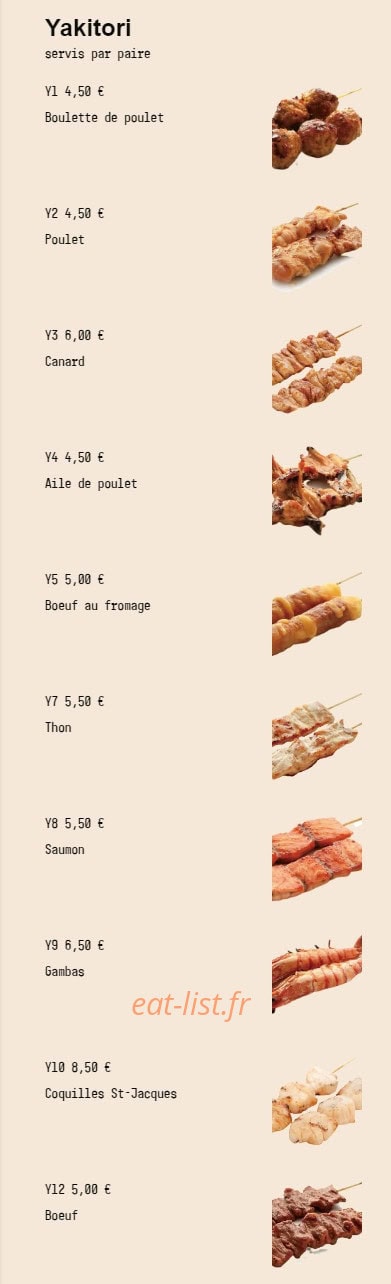 Yaki Ginza — carte page 7