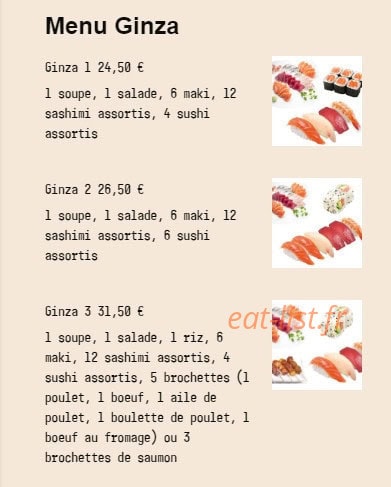 Yaki Ginza — carte page 6