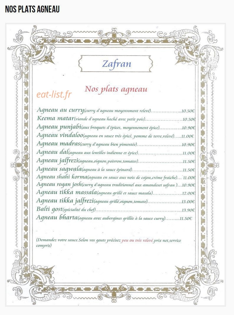 Zafran — carte page 8