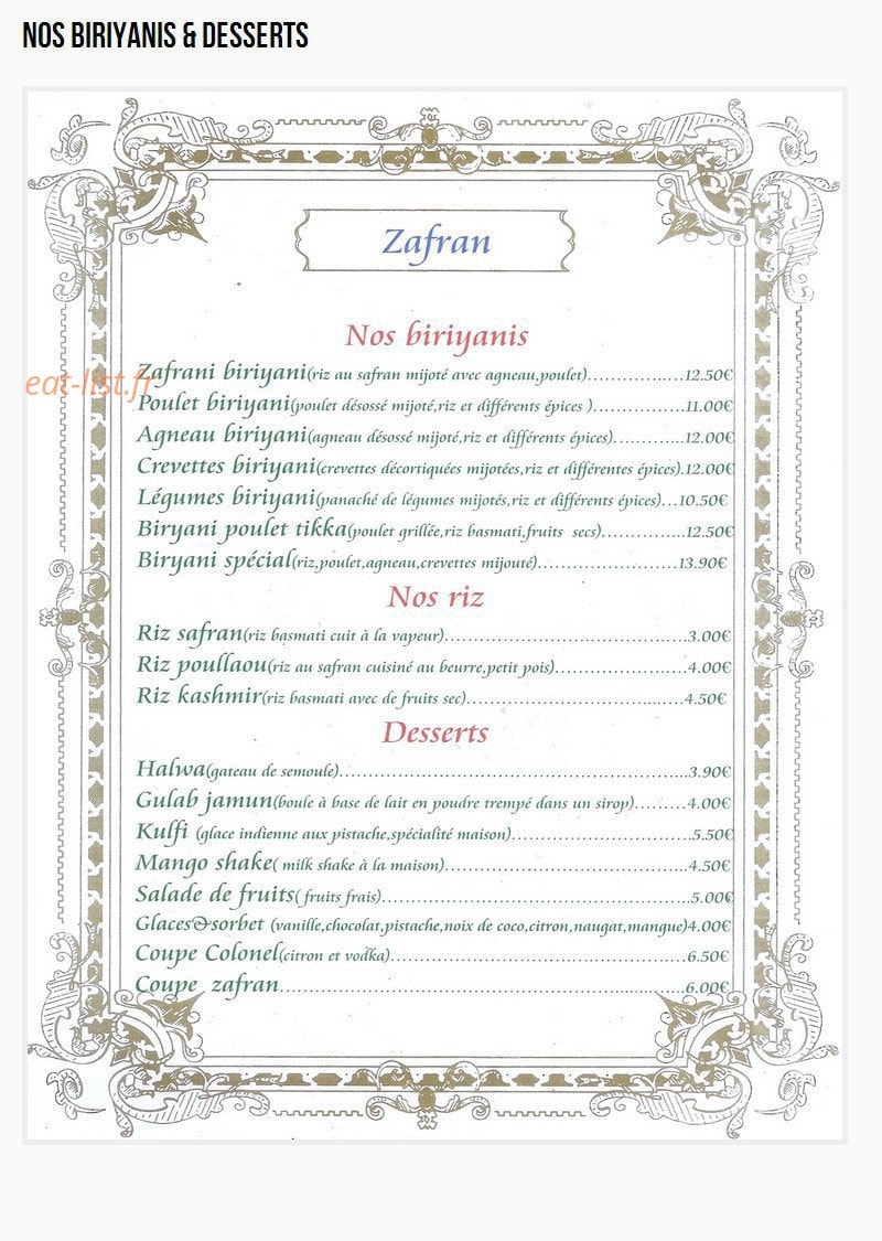Zafran — carte page 9