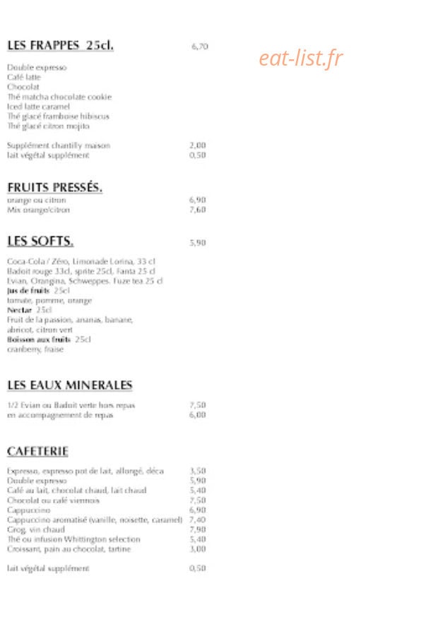 99 Café — carte page 2