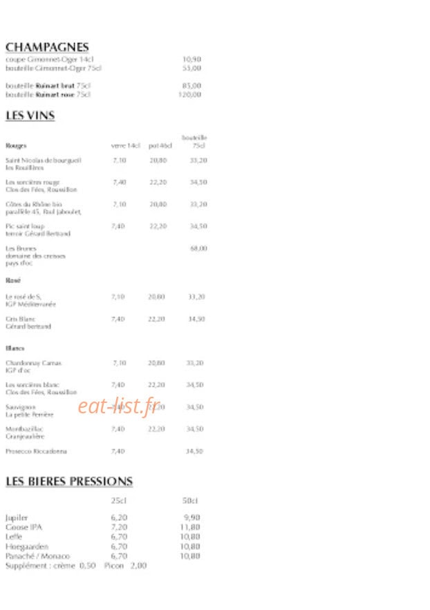 99 Café — carte page 3