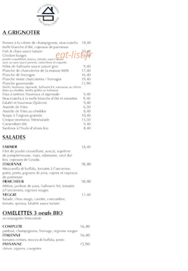 99 Café — carte page 1