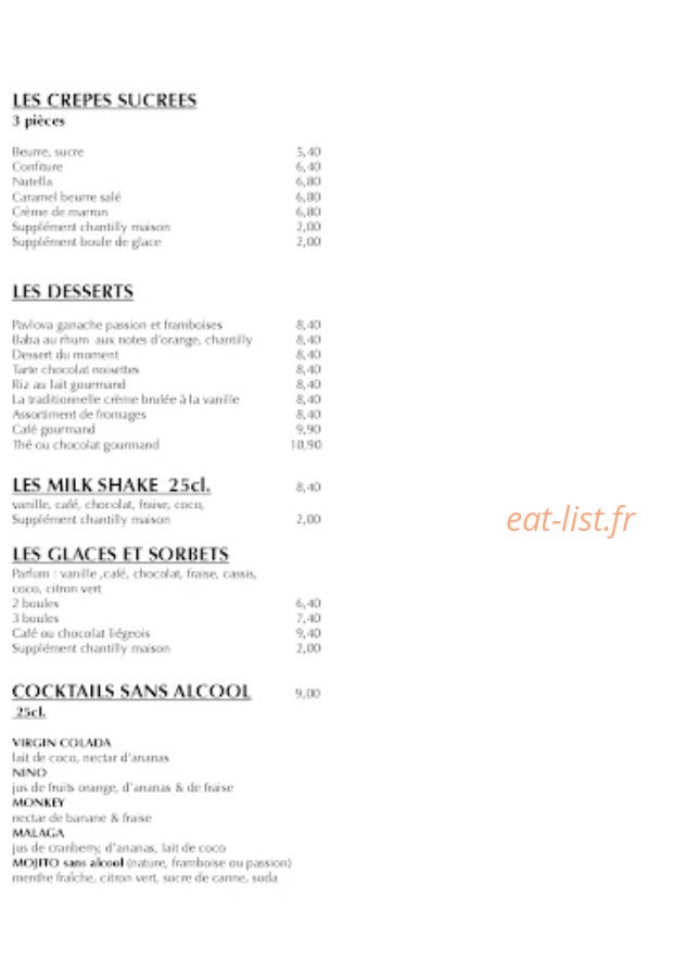 99 Café — carte page 4
