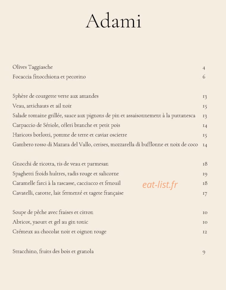 Adami — carte page 1