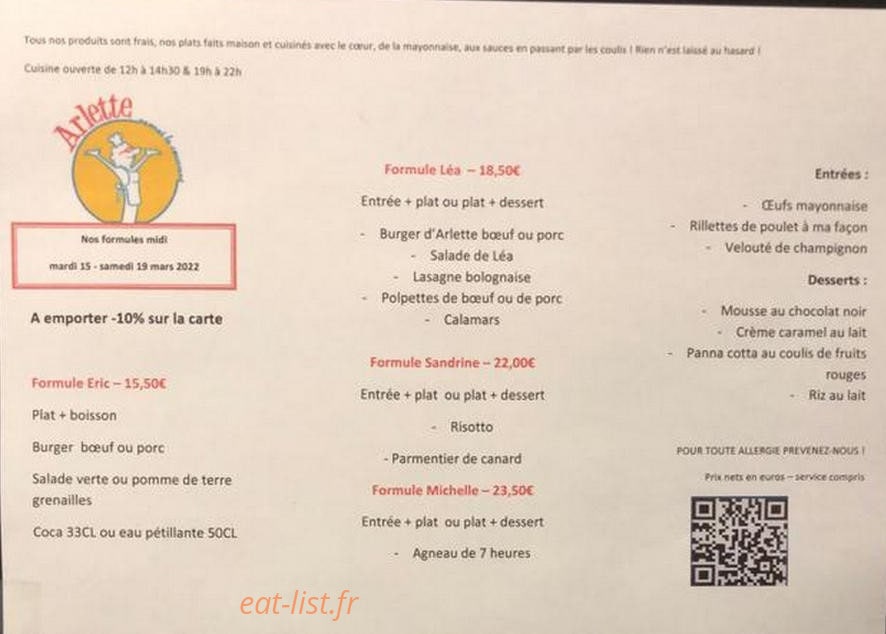 Arlette — carte page 1