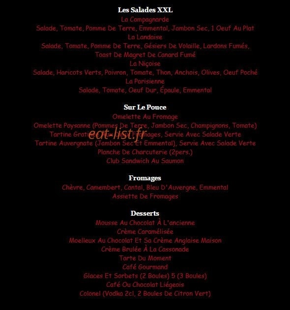Art bistro — carte page 2