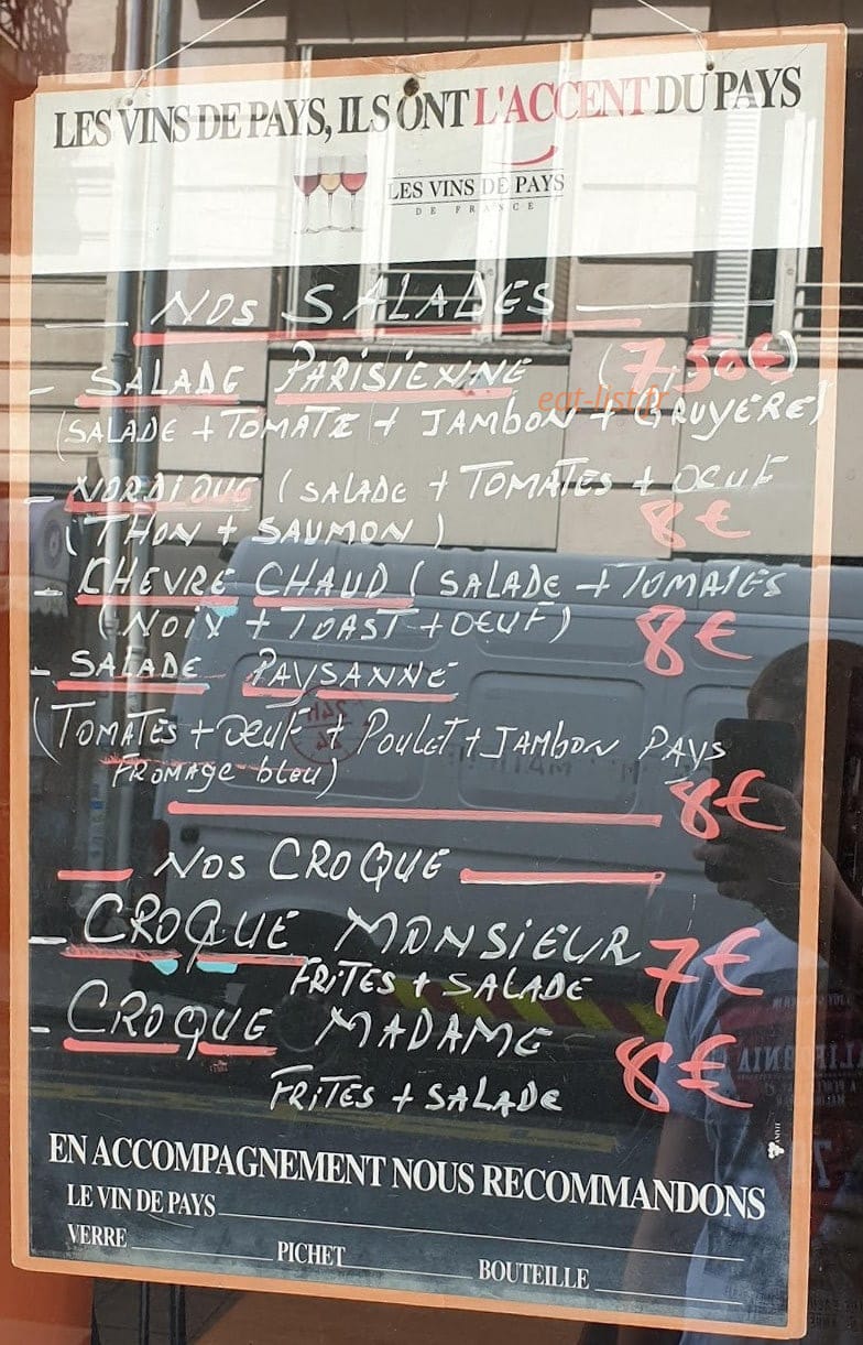 Au Beaujolais — carte page 1