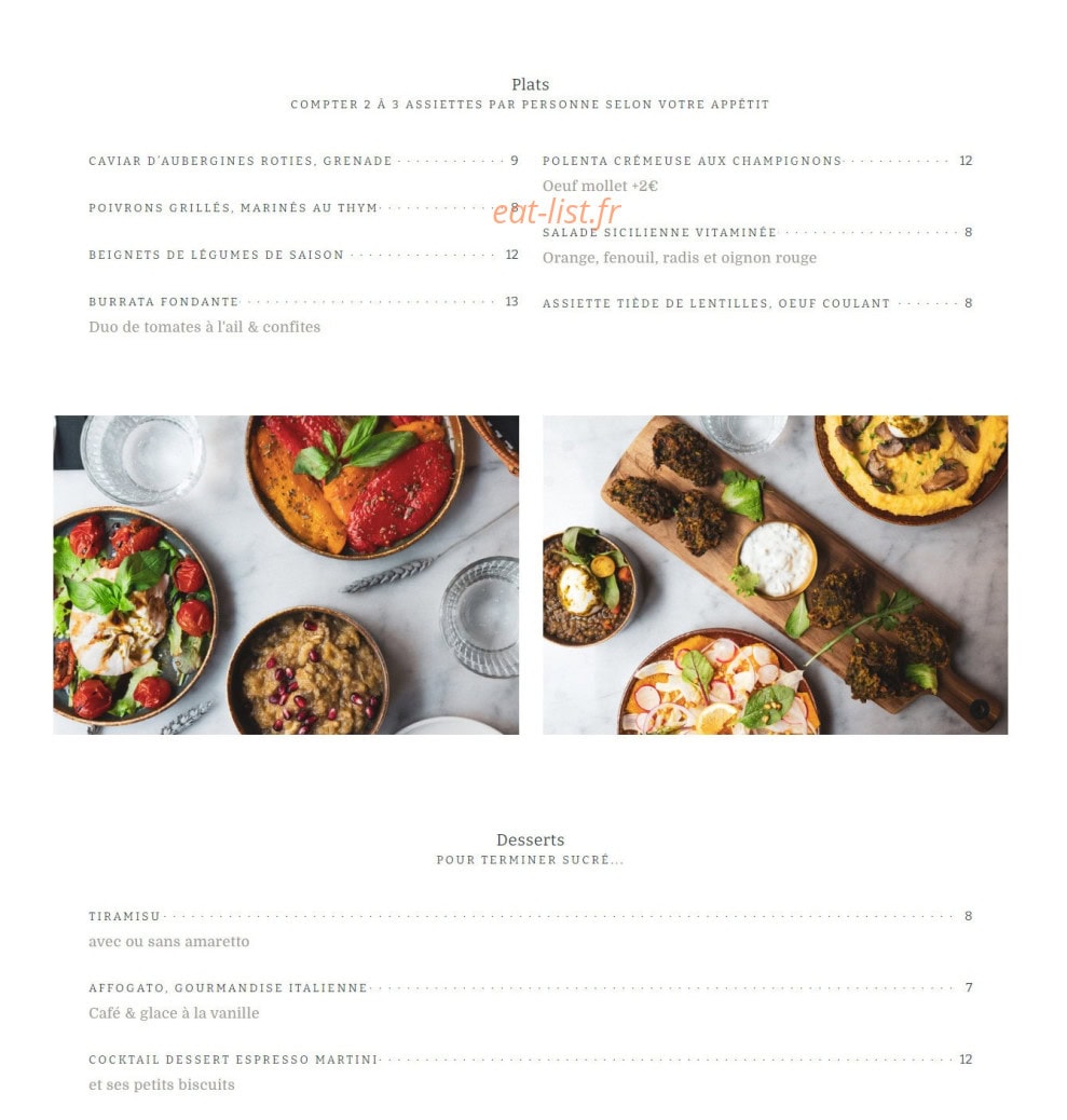 Bacini Pigalle — carte page 2