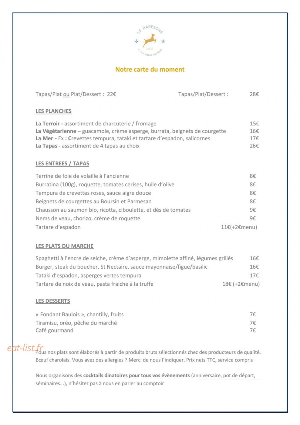 Barbiche — carte page 1