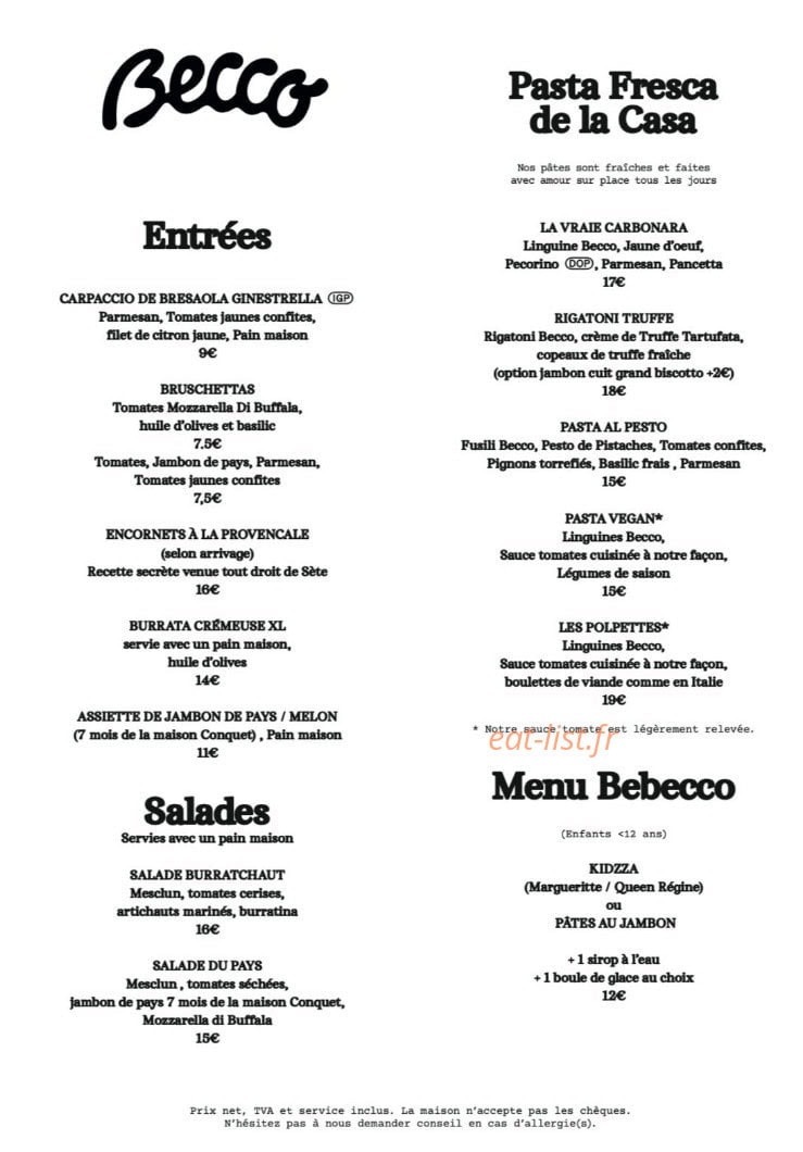 Becco — carte page 1
