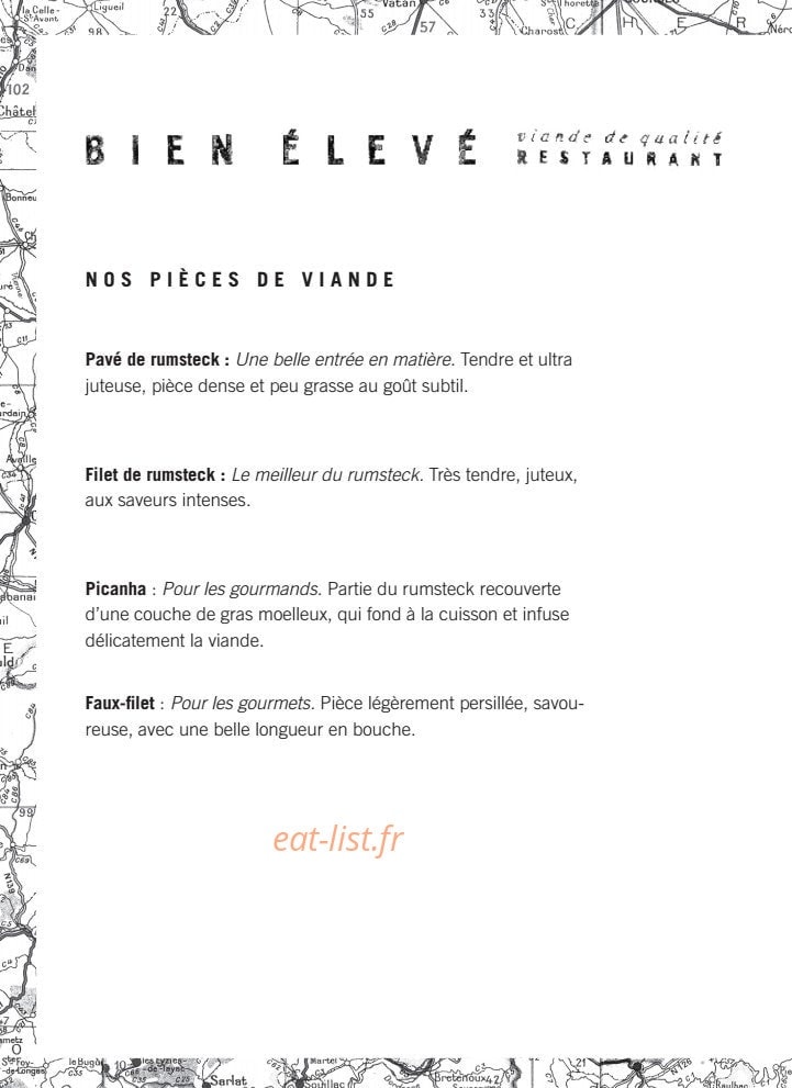 Bien Élevé — carte page 2