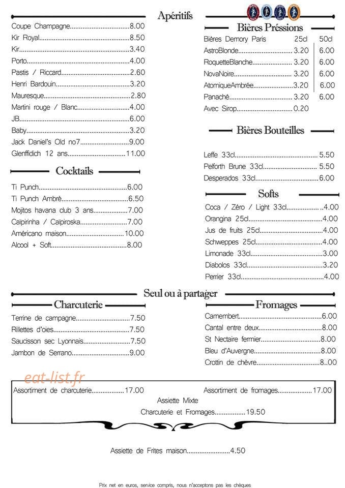 Bistro Neuf — carte page 2