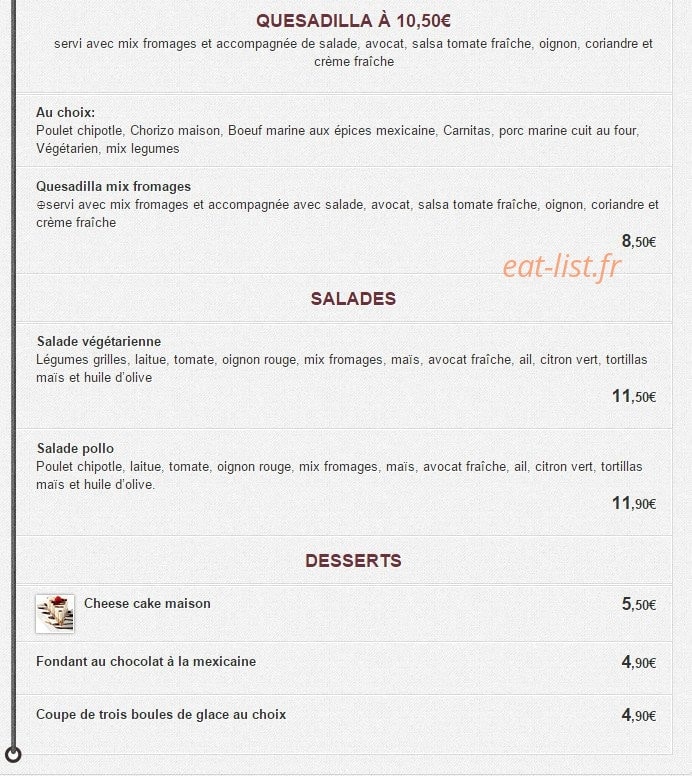 Black Beans — carte page 3