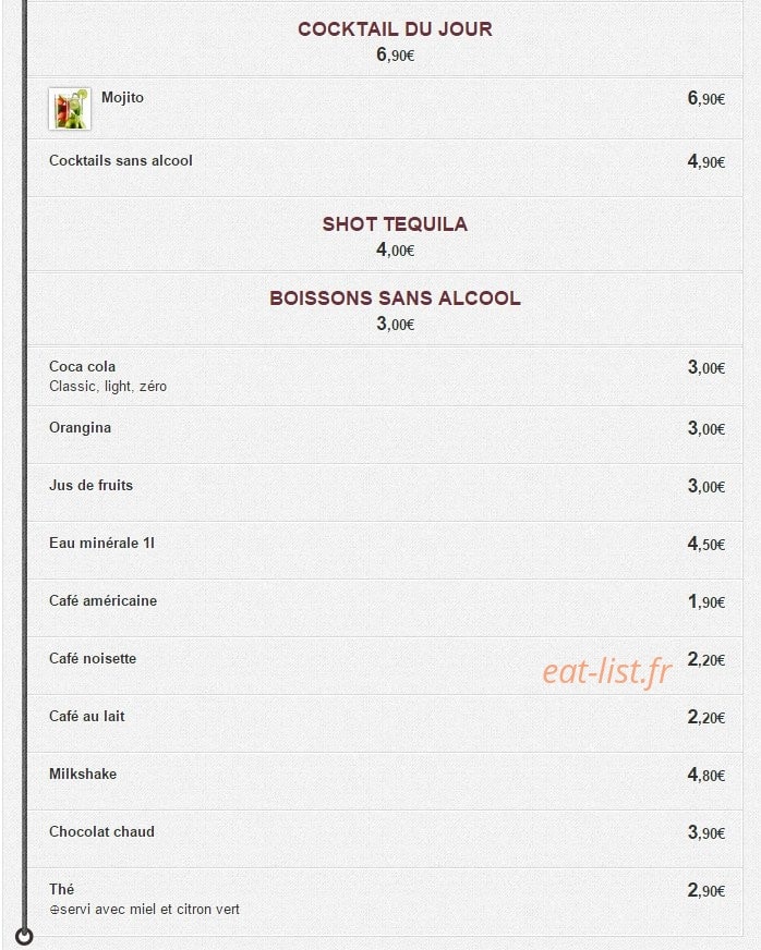 Black Beans — carte page 5