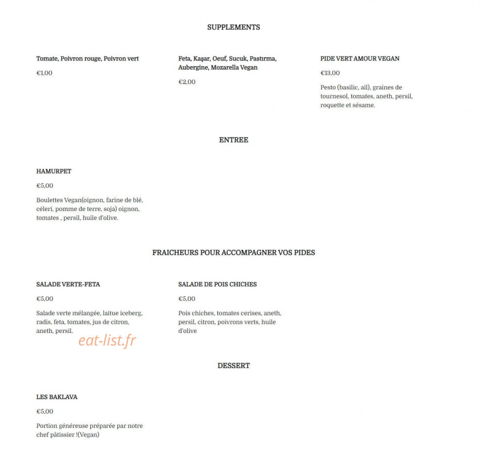 Black Pide — carte page 2