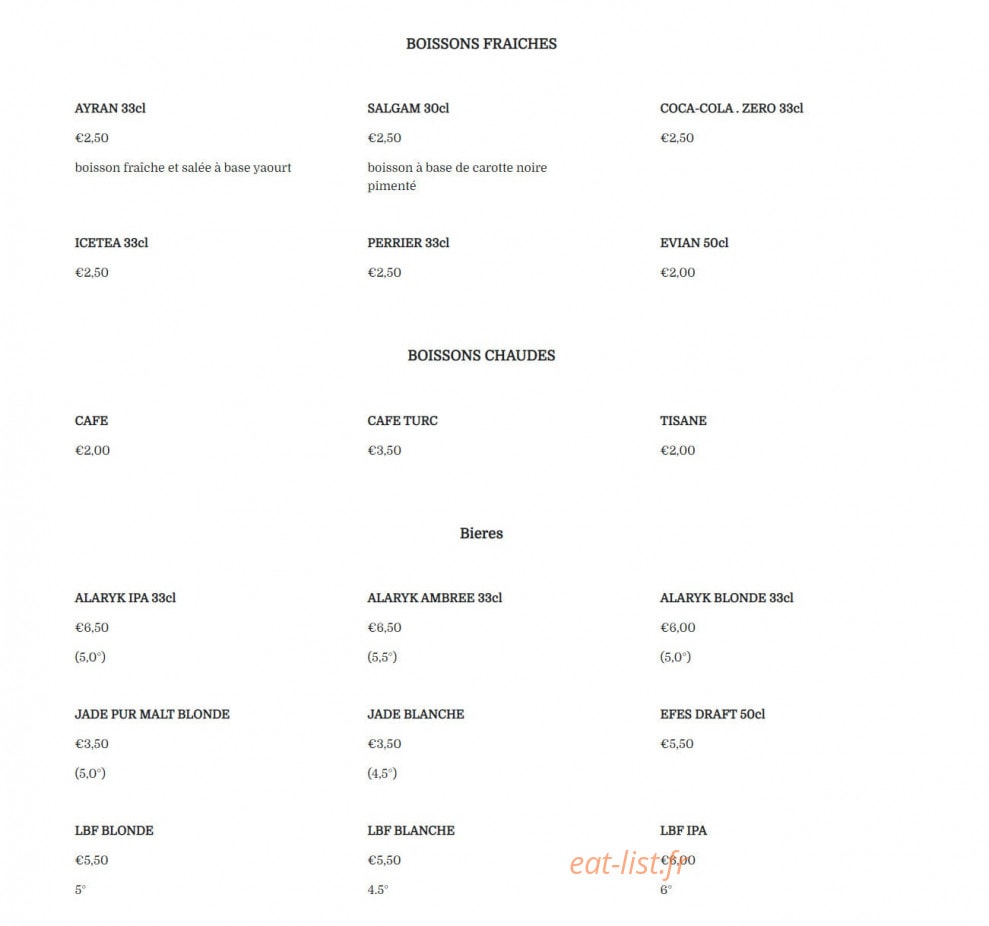 Black Pide — carte page 3